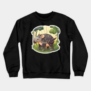 Cute Mountain Tapir Illustration - Adorable Animal Art Crewneck Sweatshirt